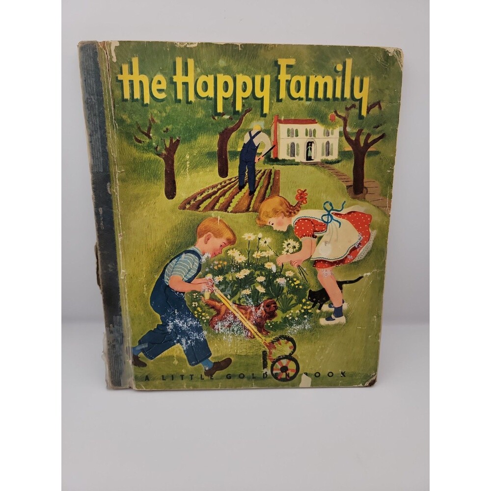 Vintage 1947 The Happy Family Little Golden Book Mary Reed